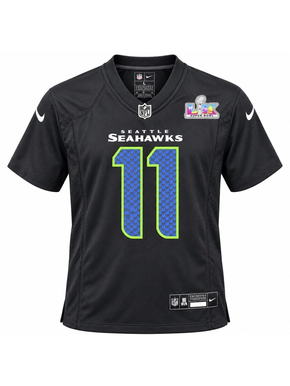 Nike Jaxon Smith-Njigba Seahawks #11 Super Bowl LX Jersey Youth Large 14/16 NWT